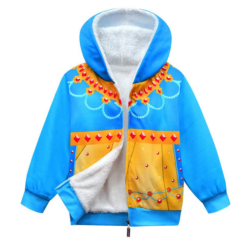 SeeCosplay Movie Kids Hoodies Printed Hooded Padded Sweatshirt Casual Streetwear Zip Up Hoodie