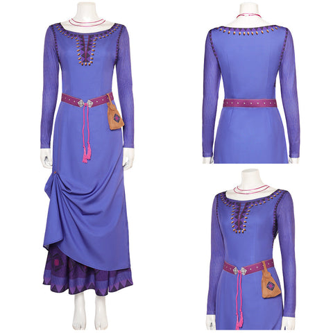 SeeCosplay Movie Wish Asha Purple Dress Outfits Halloween Carnival Cosplay Costume