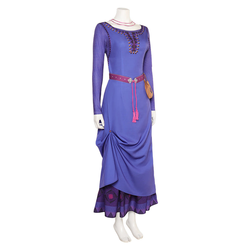 SeeCosplay Movie Wish Asha Purple Dress Outfits Halloween Carnival Cosplay Costume