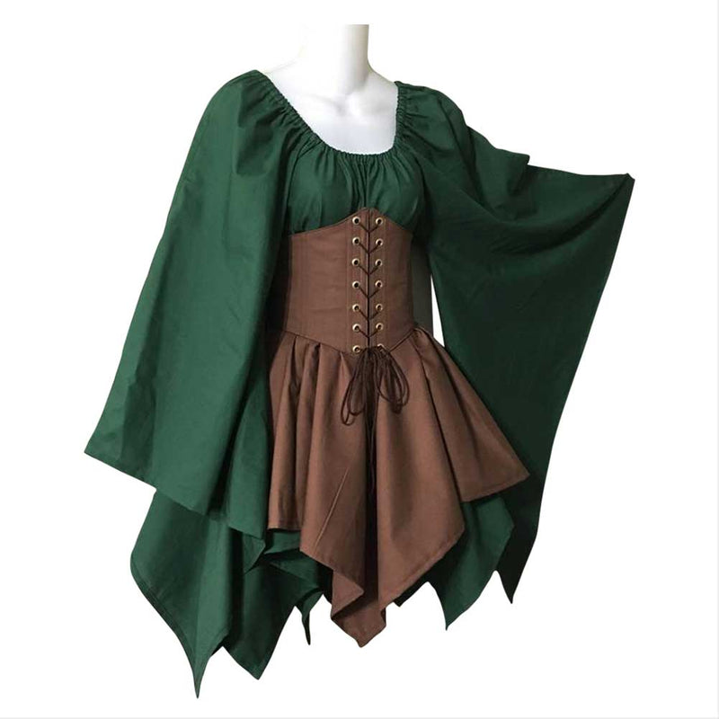 Medieval Renaissance Costume:Mrcos Halloween cosplay size Western European and American medieval aristocratic Female dresses