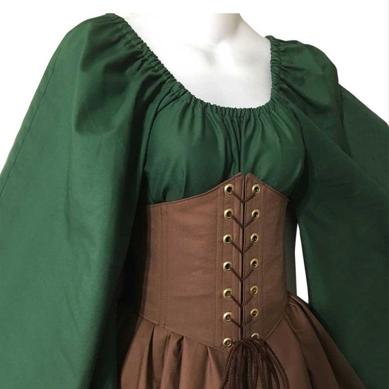 Medieval Renaissance Costume:Mrcos Halloween cosplay size Western European and American medieval aristocratic Female dresses