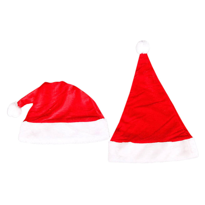nacyvcos Santa Hat 10 Piece Set Christmas Santa Claus Hat Decorations Costume Christmas Cosplay Santa Hat Christmas Supplies Fluffy Costume Adult Children Unisex Cute Gift Party Event Stage (Adult)