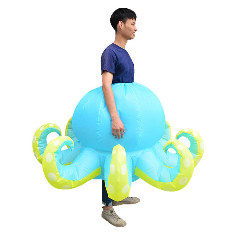 Octopus Inflatable Cosplay Costume Men Women Fancy Full Body Blow Up Clothes Outfit Halloween Carnival Party Disguise Suit