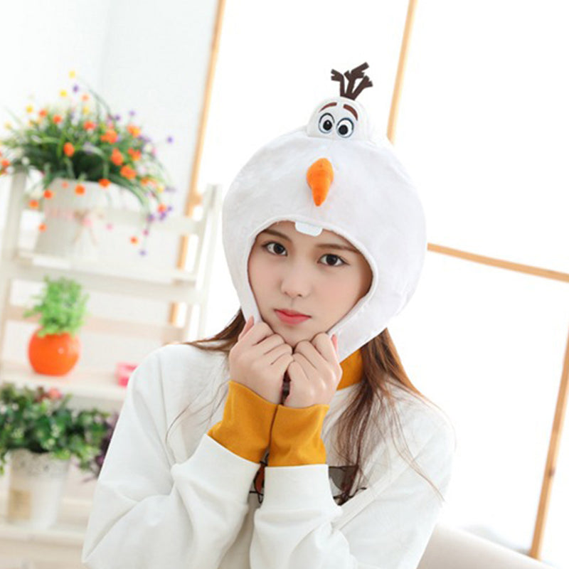 OLAF Snowman Costume Cosplay Party Hat Cap
