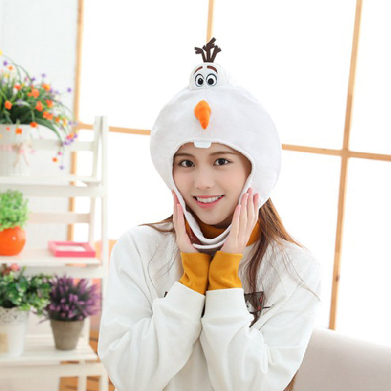 OLAF Snowman Costume Cosplay Party Hat Cap