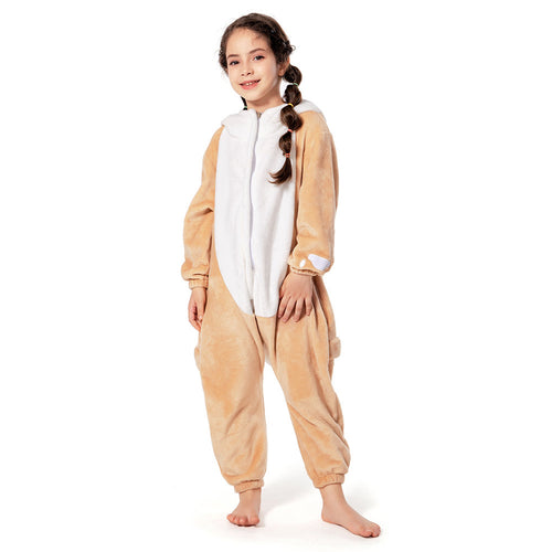 OLAOLA Shiba Dog Dress Up Pajamas Children Animal Kids Costume Kigurumi Mofumu Warm Room Cold Protection Winter Pajamas Cute Flannel Unisex M