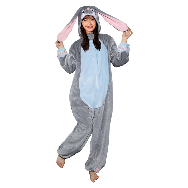 [OLAOLA] rabbit costume pajamas grey adult room costume animal rabbit costume animal costume mofufu winter Halloween rabbit (M)