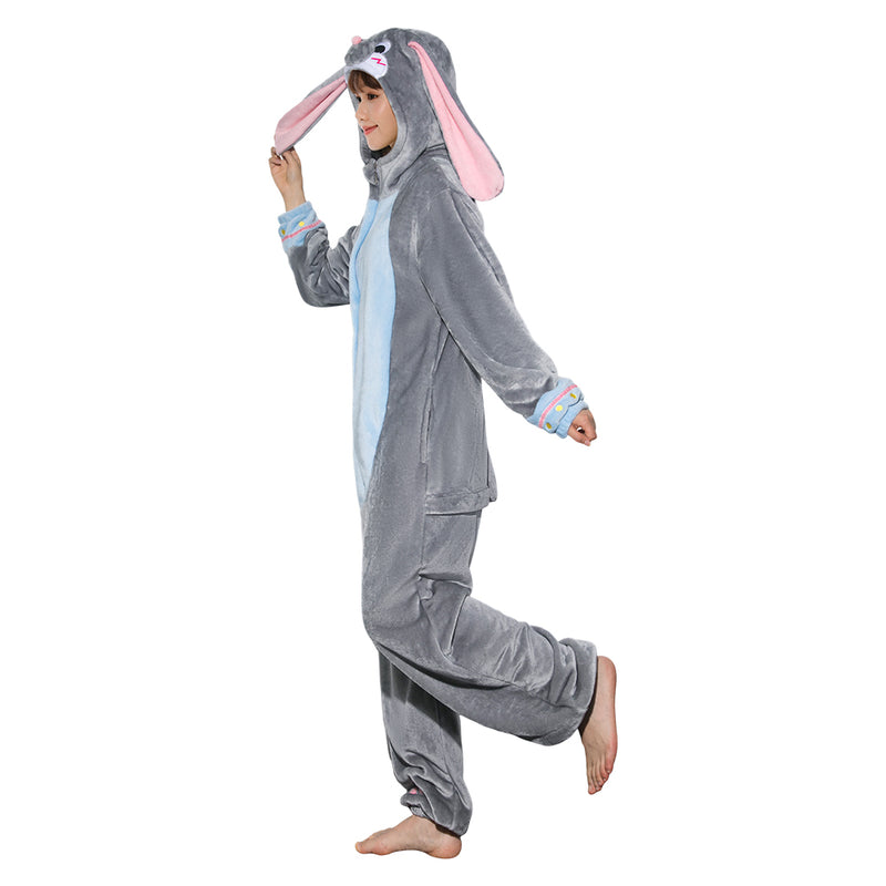 [OLAOLA] rabbit costume pajamas grey adult room costume animal rabbit costume animal costume mofufu winter Halloween rabbit (M)