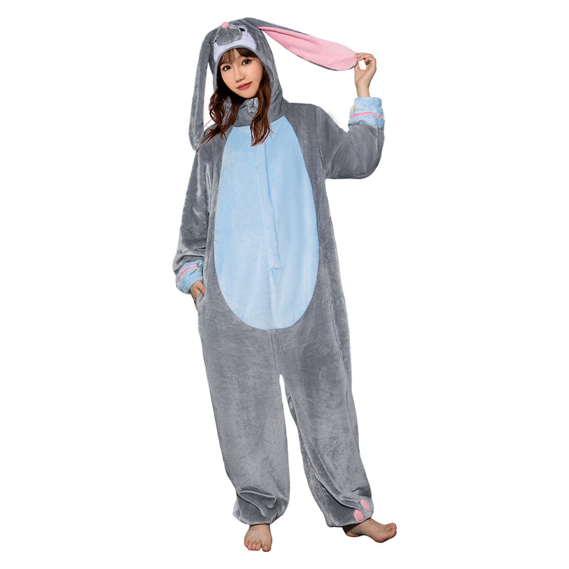 [OLAOLA] rabbit costume pajamas grey adult room costume animal rabbit costume animal costume mofufu winter Halloween rabbit (M)