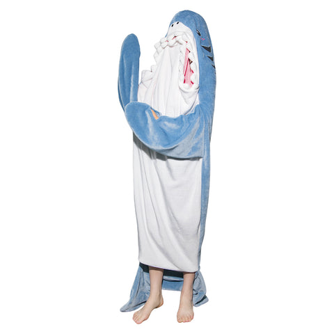 [OLAOLA] Shark sleeping bags, pajamas, blankets, adult shark blankets, sharks, dolphins, stuffed animals, wearable blankets, autumn and winter, warm air conditioning, nap blanket