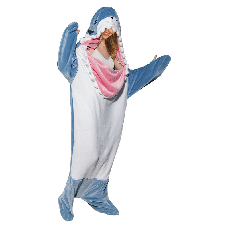 [OLAOLA] Shark sleeping bags, pajamas, blankets, adult shark blankets, sharks, dolphins, stuffed animals, wearable blankets, autumn and winter, warm air conditioning, nap blanket