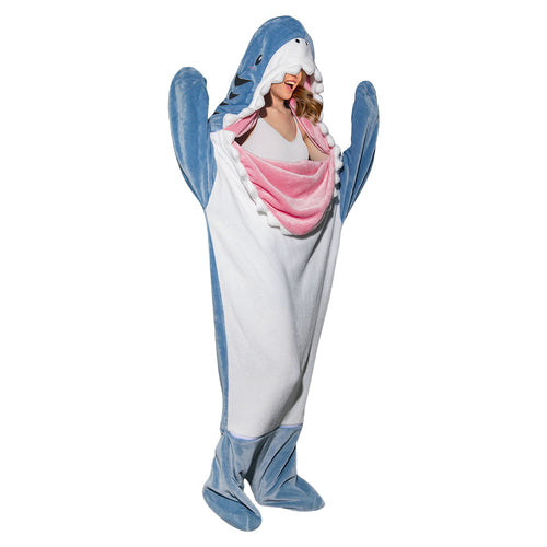 [OLAOLA] Shark sleeping bags, pajamas, blankets, adult shark blankets, sharks, dolphins, stuffed animals, wearable blankets, autumn and winter, warm air conditioning, nap blanket