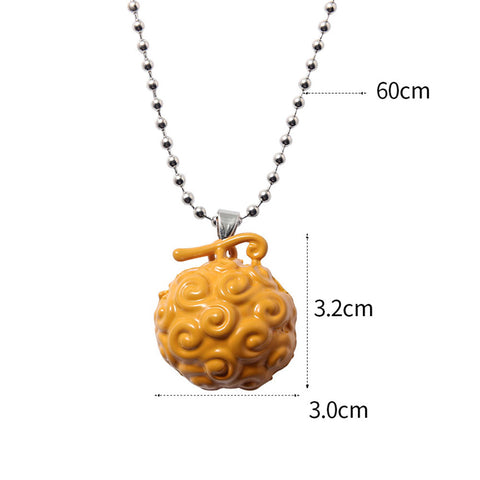 One Piece Devil Fruit Luffy Necklace Devil Nut Neck Chain Fashion Jewelry  Choker Gifts Accessories