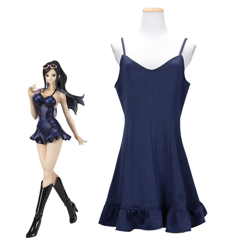 One Piece Nico Robbin Cosplay Costume Dress Cloak Belt Robbin Roleplay Slip Dress Fantasia Outfits Halloween Carnival Suit