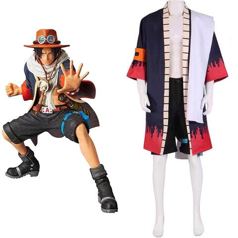 One Piece Portgas·D· Ace Cosplay Costume Outfits Halloween Carnival Suit