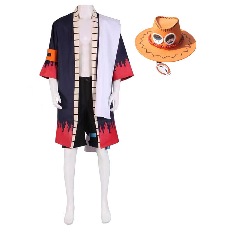 One Piece Portgas·D· Ace Cosplay Costume Outfits Halloween Carnival Suit