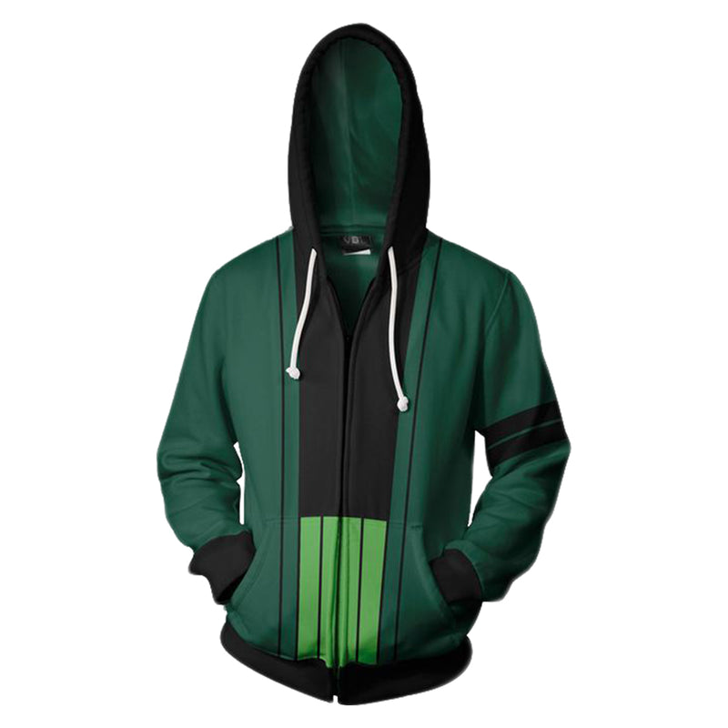 One Piece Roronoa Zoro Cosplay Hoodie Printed Sweatshirt Adult Pullover Jacket