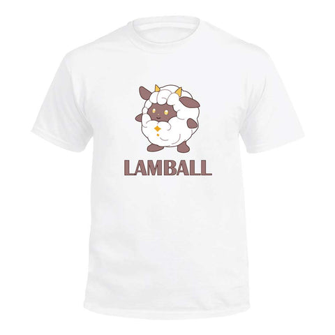 Palworld  Lamball Cosplay Cotton T-shirt  Men Women 3D Printed Short Sleeve Shirt