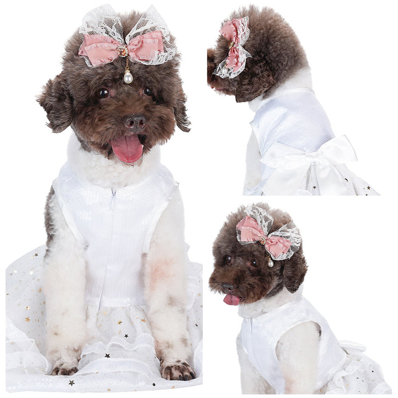 Pet Dogs Tutu Dress Halloween Carnival Party Suit sequined Dog Dress sleeveless