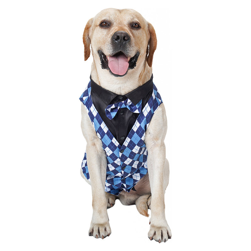 Pet Vest Plaid Pet Tuxedo