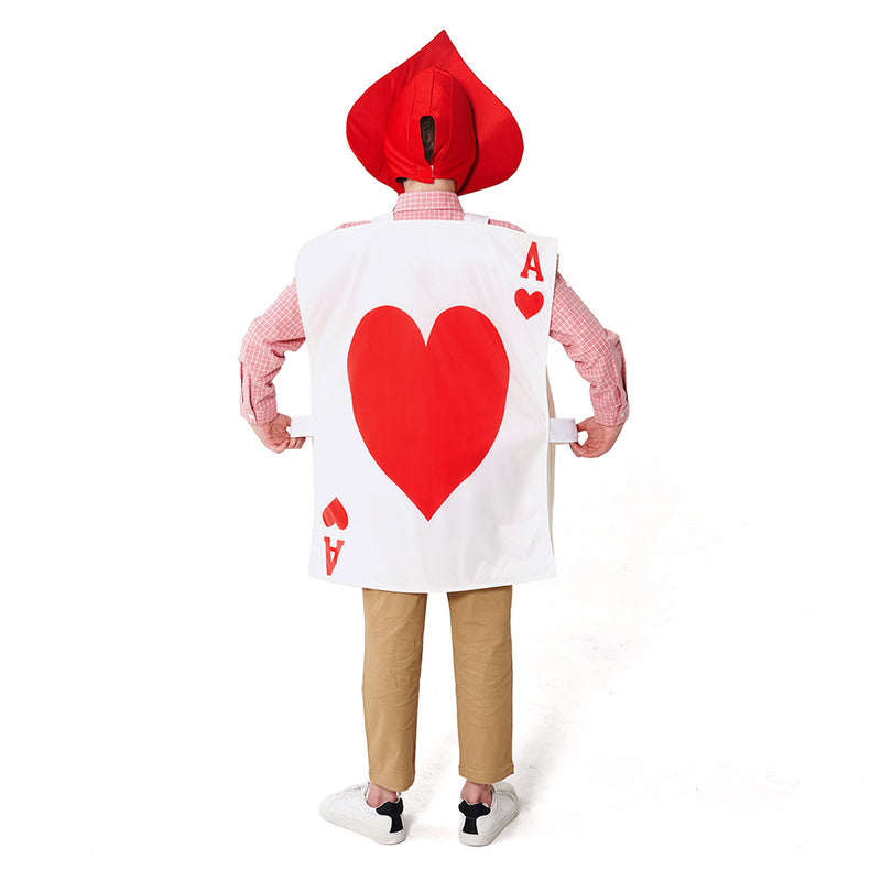 Poker Kingdom Red Heart Poker Guard Cosplay Costume Outfits Halloween Carnival Suit