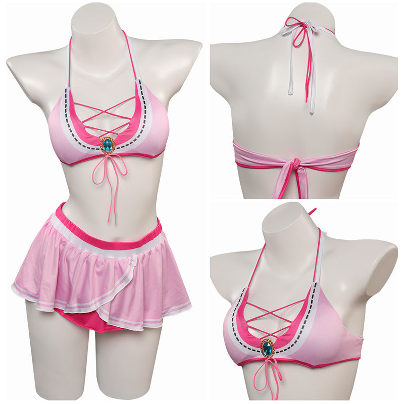 Princess Peach Cosplay Costume Swimsuit Halloween Carnival Disguise Roleplay Suit