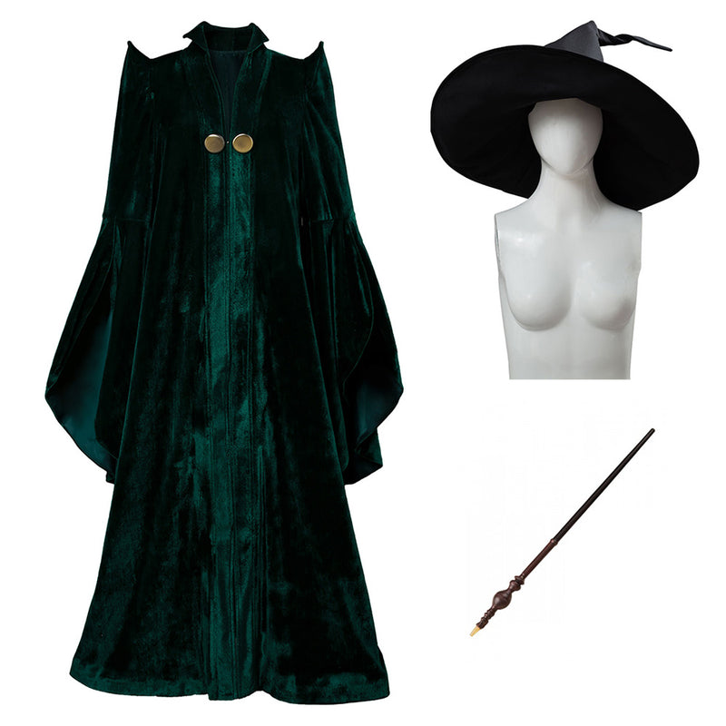 Professor Minerva McGonagall Cosplay Costume Outfits Halloween Carnival Suit