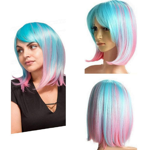 punk BOBO  Cosplay Wig Heat Resistant Synthetic Hair Carnival Halloween Party Props