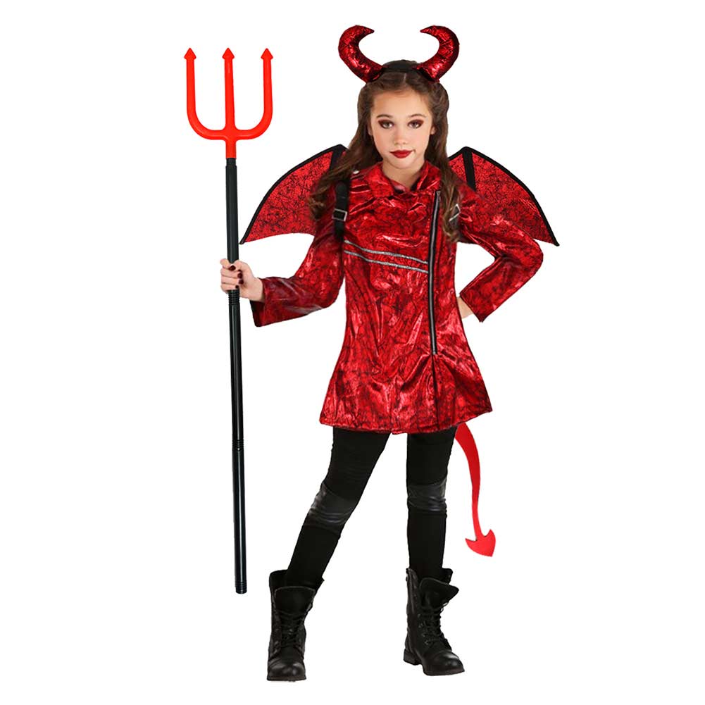 Kid Halloween Stage Costume:Punk Costume Little Devil Cosplay Costume ...