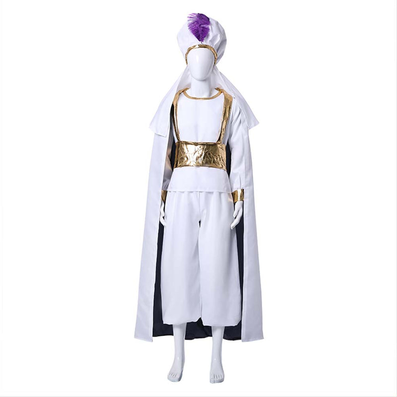 RedJade Prince Arabe Suit Cosplay Costume Blanc Homme XL