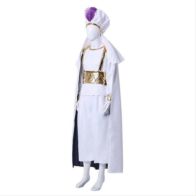 RedJade Prince Arabe Suit Cosplay Costume Blanc Homme XL