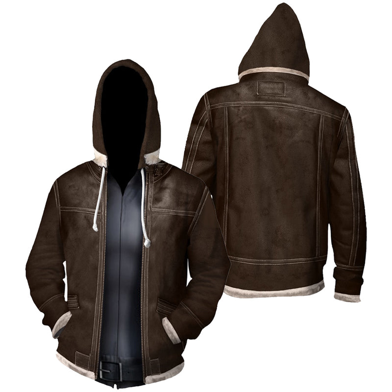 Resident Evil 4 Remake Leon S.Kennedy Cosplay Hoodie 3D Printed Hooded Sweatshirt Men Women Casual Streetwear Pullover