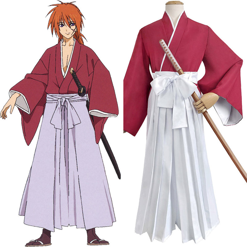 Rurouni Kenshin Himura Kenshin Cosplay Costume Outfits Halloween Carnival Suit