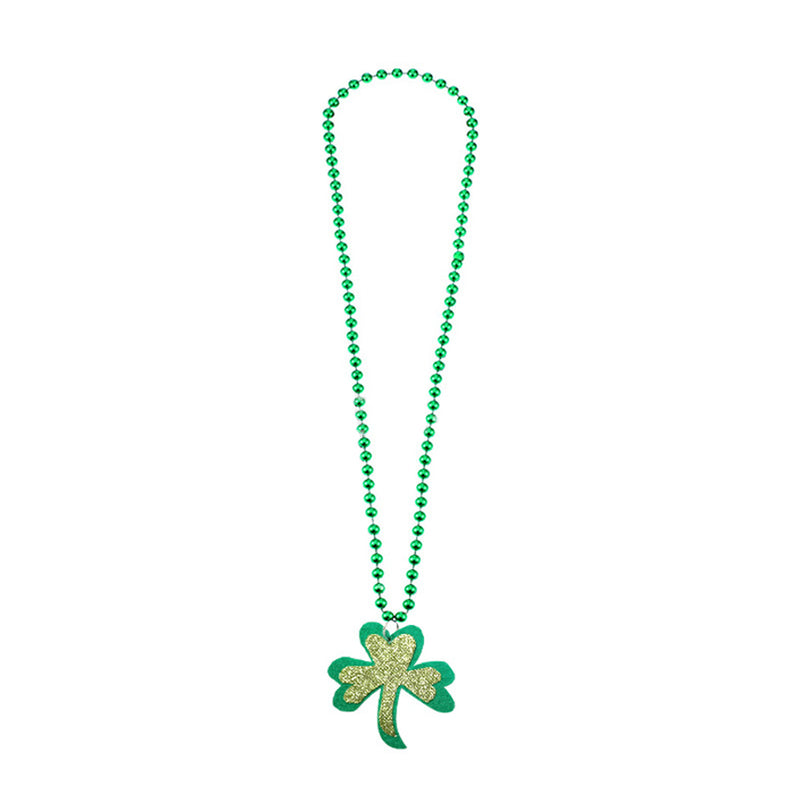 Saint St Patricks Day Green Hat Lucky Costume Accessories Celebration Carnival Props for Irish Fun Party Hats Necklace Earings Set