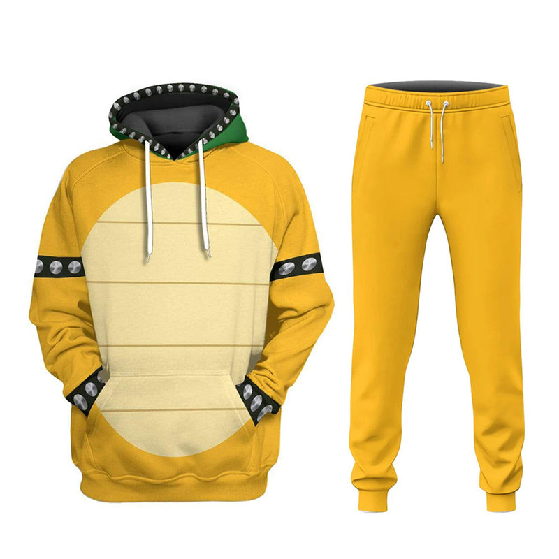 SeeCospaly Mario Bowser Cosplay Hoodie 3D Printed Hooded Sweatshirt Pants Print Joggers Trousers  Set