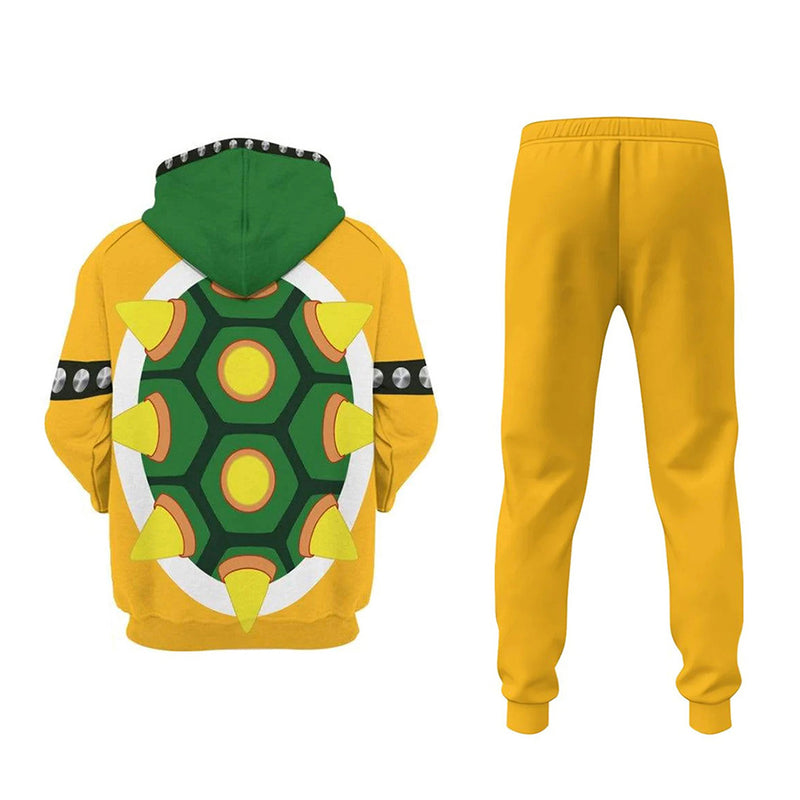 SeeCospaly Mario Bowser Cosplay Hoodie 3D Printed Hooded Sweatshirt Pants Print Joggers Trousers  Set