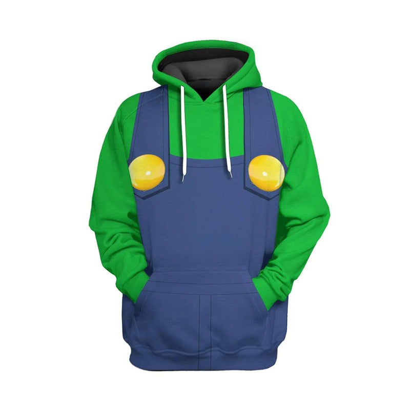 SeeCospaly Mario Luigi Cosplay Hoodie 3D Printed Hooded Sweatshirt Pants Print Joggers Trousers  Set