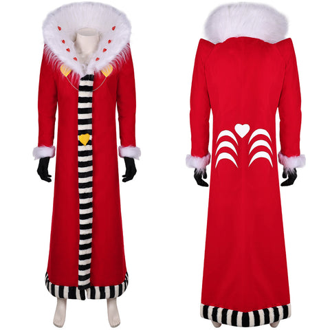 SeeCosplay Hazbin Hotel Valentino Red Coat Cosplay Costume Outfits Halloween Carnival Suit