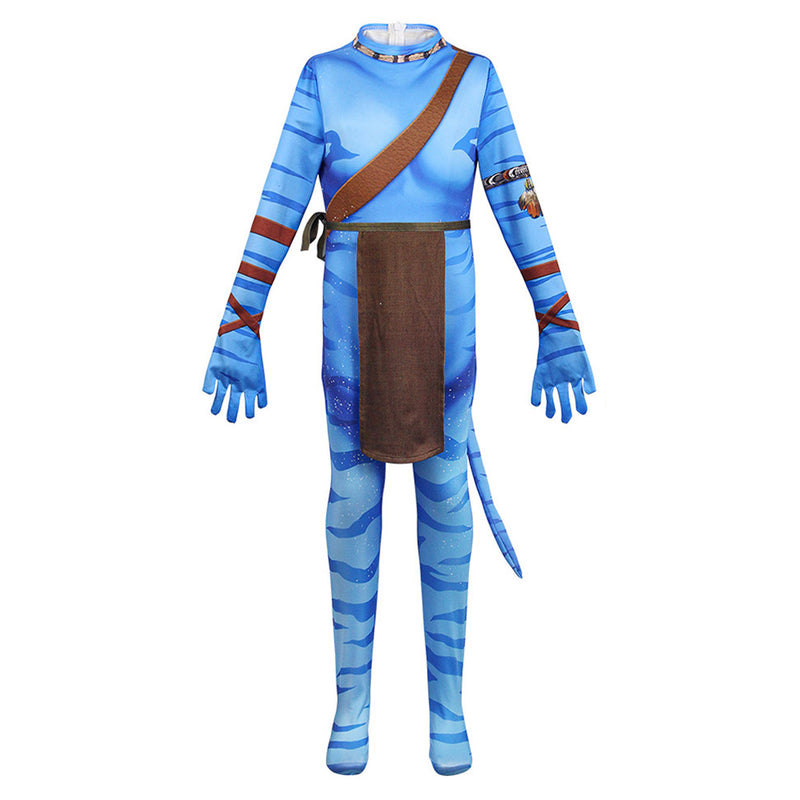 SeeCosplay Kids Children Movie Avatar:The Way Of Water Jake Sully Cosplay Costume Halloween Carnival Suit