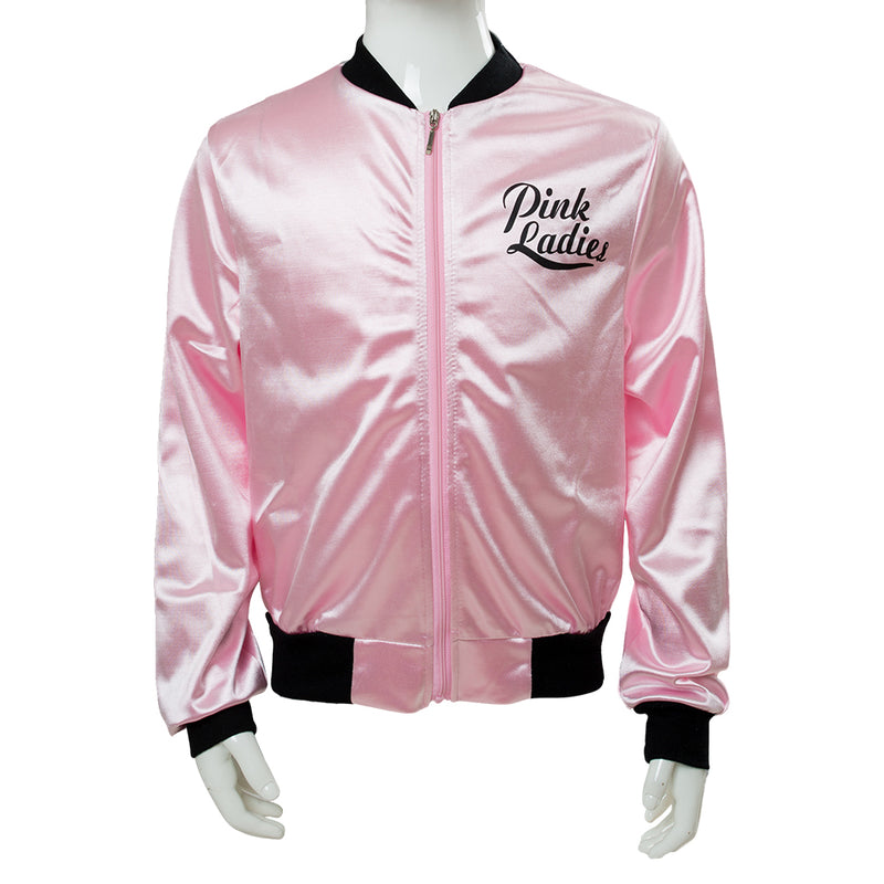 SeeCosplay Movie Grease Pink Ladies Silks and Satins Jacket Black Beam Kids