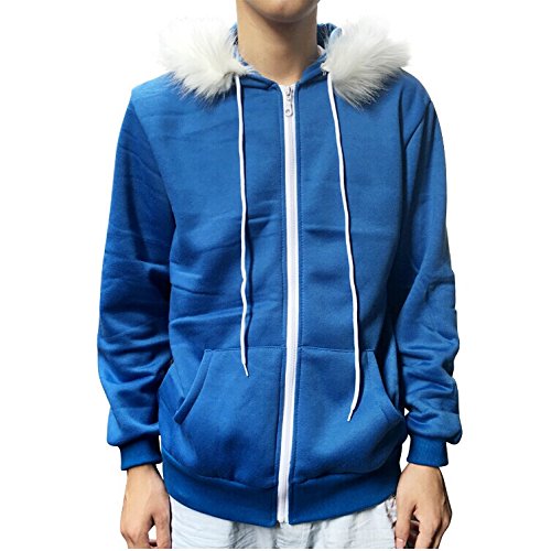 SeeCosplay Undertale Sans Cosplay Costume Blue Hoodie Hooded Jacket Winter Coat Sweater