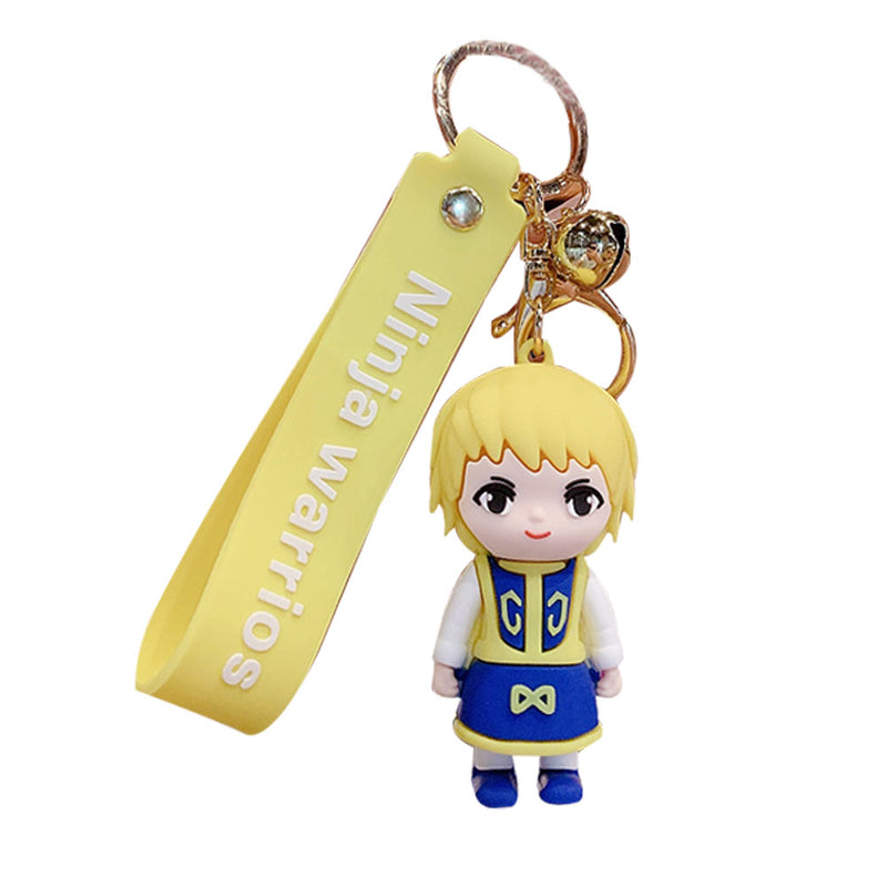 Anime Hunter X Hunter Keychain Cartoon Hisoka Kurapika Killua Cosplay Key Rings Lanyard Car Accessories Silicone Jewelry Toys 3Pcs/Set