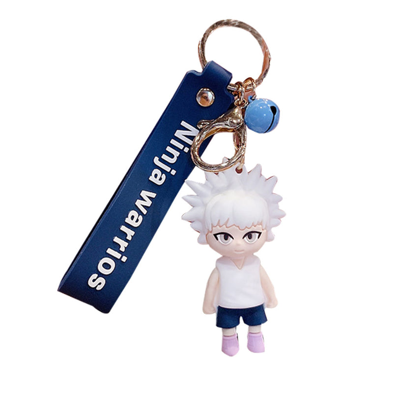 Anime Hunter X Hunter Keychain Cartoon Hisoka Kurapika Killua Cosplay Key Rings Lanyard Car Accessories Silicone Jewelry Toys 3Pcs/Set