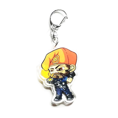 VALORANT KeyChain Men Anime Key Chain Women Acrylic Cosplay Japan Key Ring Pendant Party Killjoy Charm 5Pcs/Set
