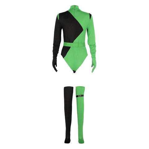 Shego Cosplay Costume Women Jumpsuit Fantasia Outfits Halloween Carnival Party Suit