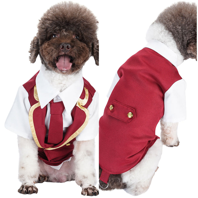 short-sleeved dog tuxedo Pet Dogs Coat Halloween Carnival Party Suit Pet suit