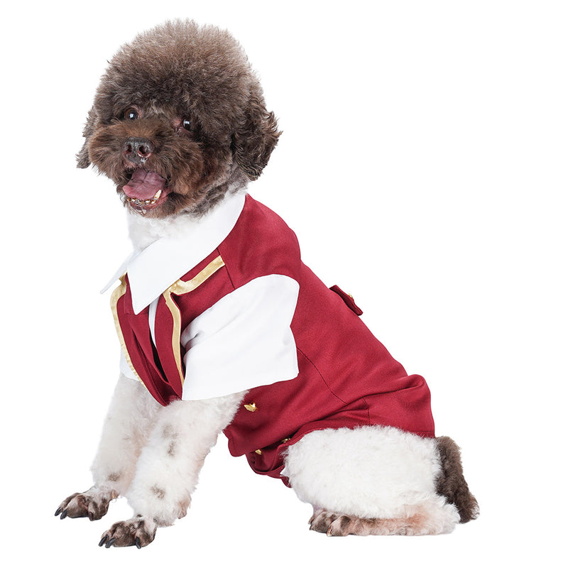 short-sleeved dog tuxedo Pet Dogs Coat Halloween Carnival Party Suit Pet suit