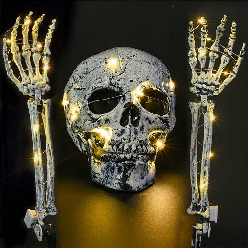 Skeleton Skull Halloween Decoration Haunted House Decor Prop