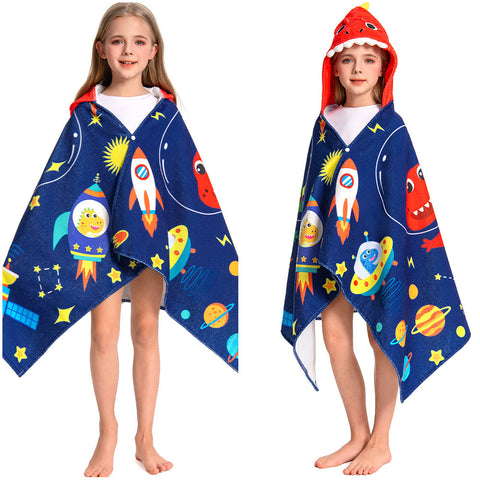 Space Dinosaur Print - Children's Beach Towel Series - OLAOLA Original Design