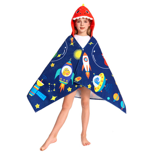 Space Dinosaur Print - Children's Beach Towel Series - OLAOLA Original Design